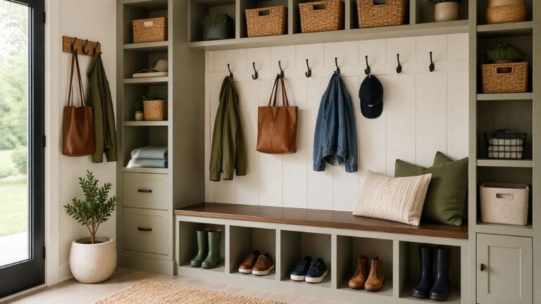 10 Mudroom Storage Ideas That Keep Homes Organized