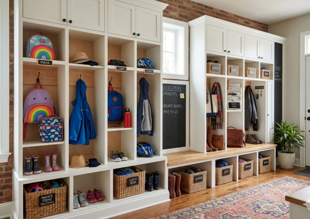 Built-In Cubby Systems with Dedicated Zones