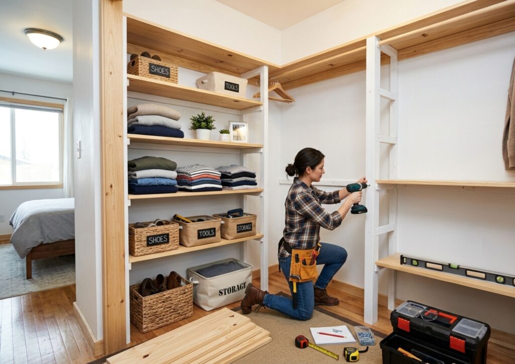 How to Build Closet Shelves: Step by Step
