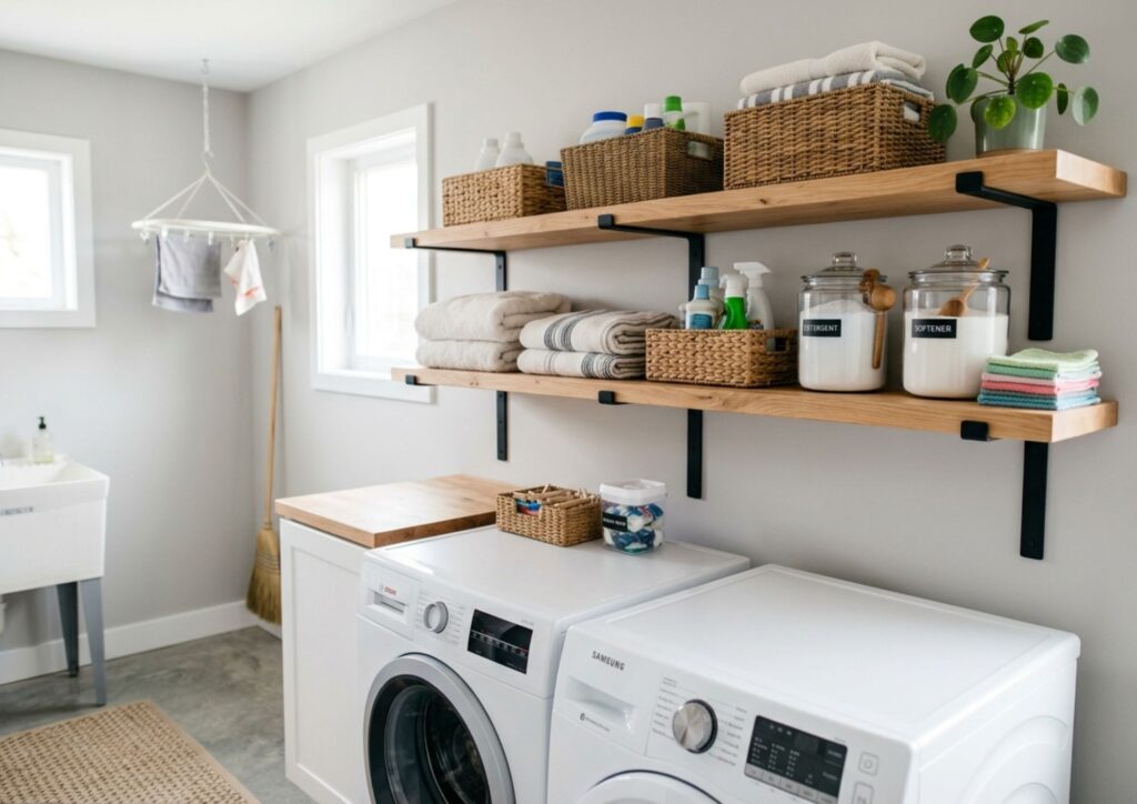 Tips for Building Laundry Room Shelves