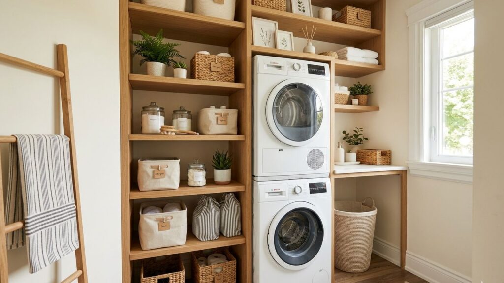 Small Space Laundry Room Shelving Ideas That Work 2026