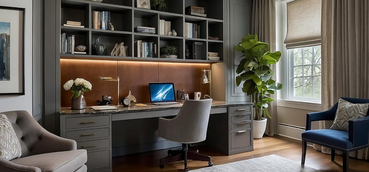 custom home office built-ins